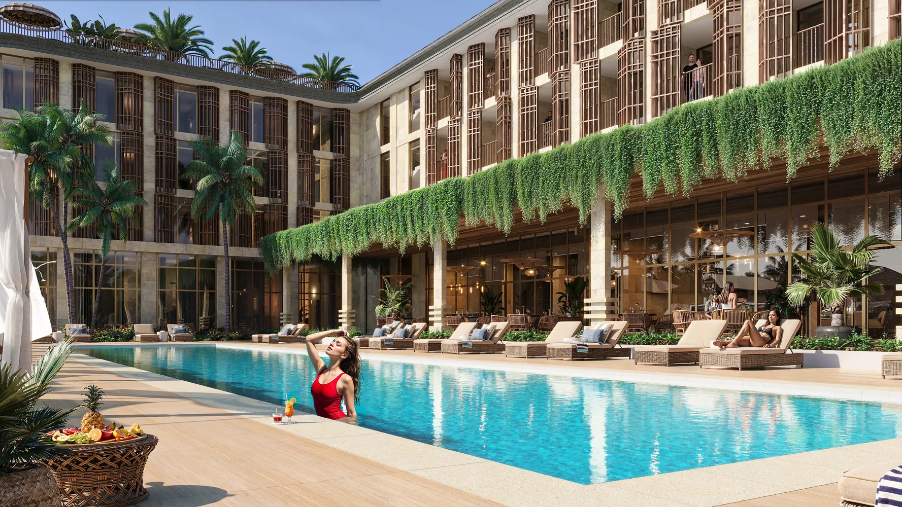 Ramada Nusa Dua — гостиная с панорамным остеклением